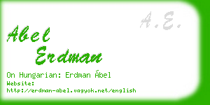 abel erdman business card